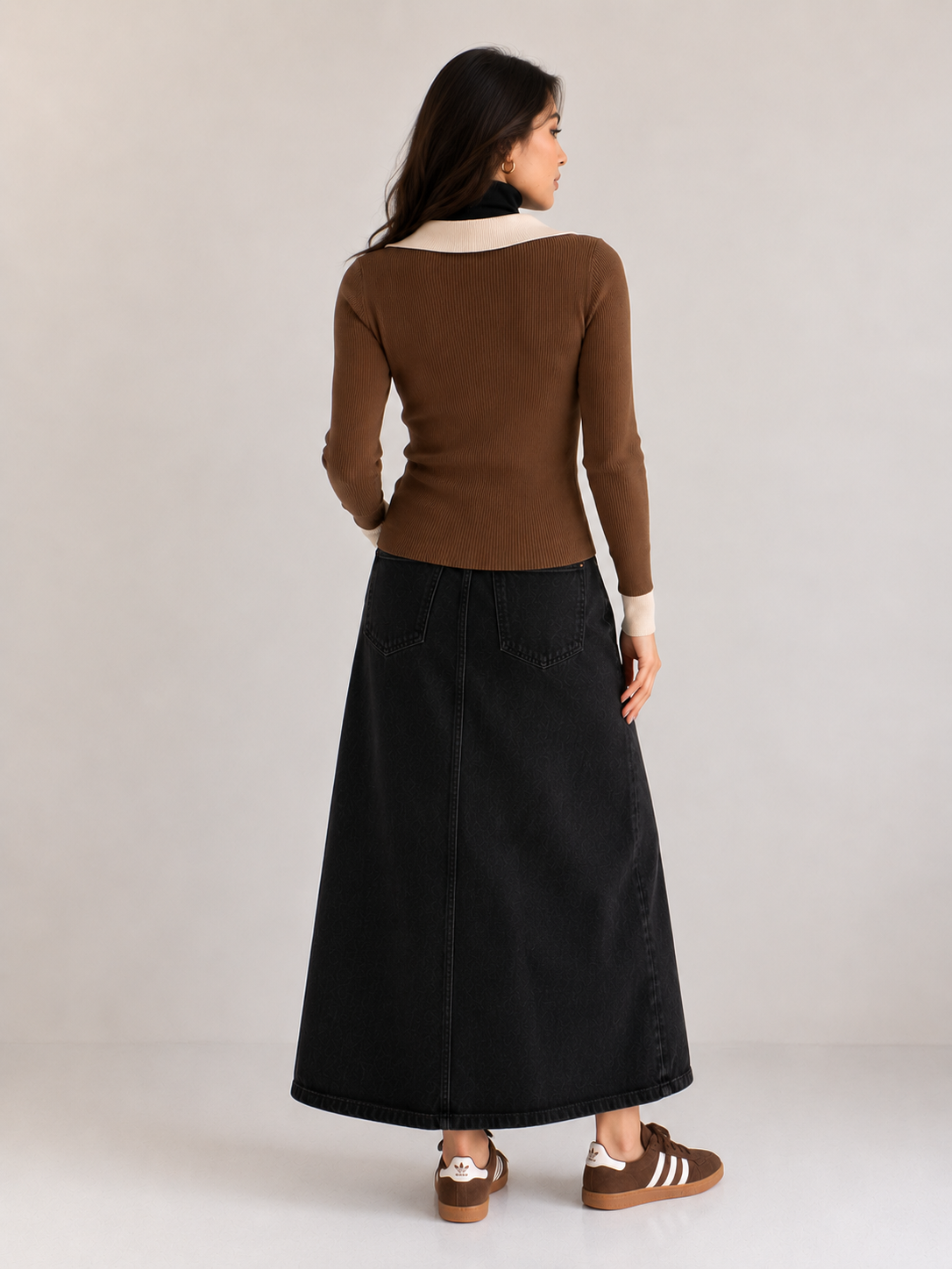 Brown Collared Sweater