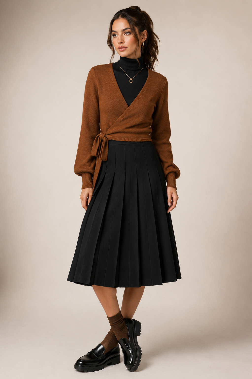 Rust Wrap Sweater