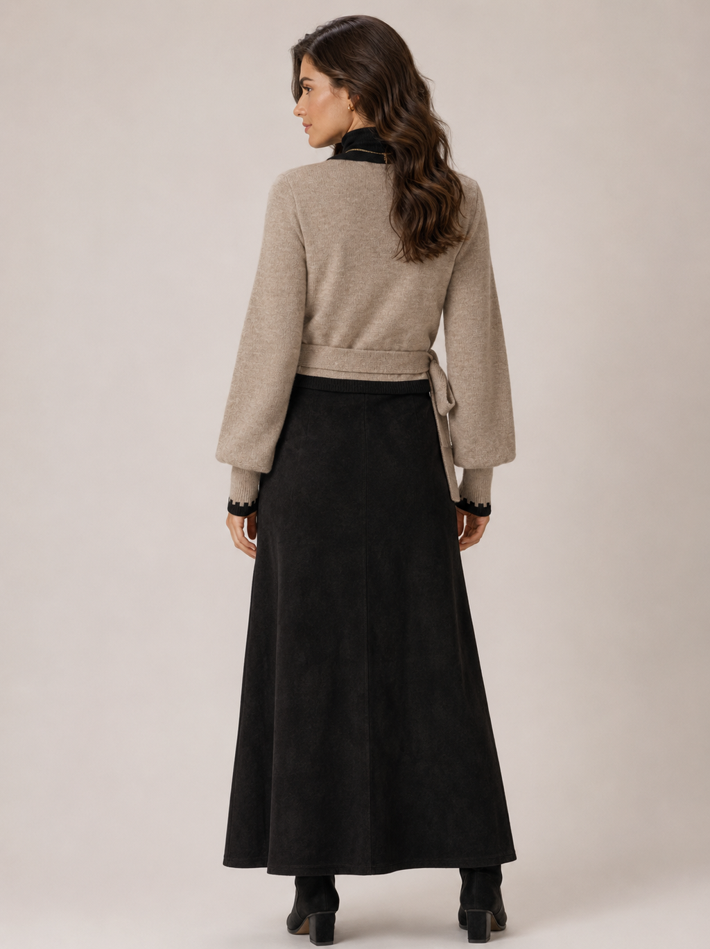Beige Wrap Sweater